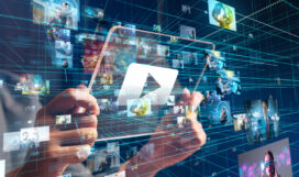 Futuristic,Portable,Device,And,Many,Pictures. Futuristic,Portable,Device,And,Many,Pictures.